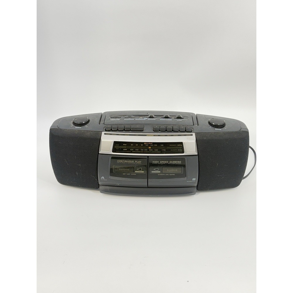 Lenox Sound CT-769 Dual Cassette AM/FM Stereo Recorder Boombox - Read Desc